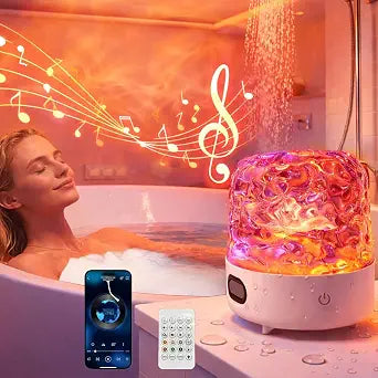 Ocean Lights Wave Projector Shower Light with Bluetooth Speaker