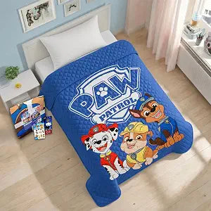 Nick Paw Patrol Bedspread Twin Set for Kids - Bundle with Quilted Bedspread for Twin Bed Plus Stickers, More | Paw Patrol Twin Bedding Set for Boys, Girls