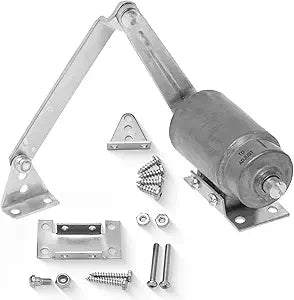 Rotary Hydraulic Roto Door Closer for Laundry & Trash Chutes Heavy Duty Adjustable Spring Closure Kit for Screen & Storm Doors Commercial & Residential Use Universal Fit, 180 Open