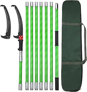 27 Feet Tree Pole Pruner Manual Branches Trimmer Tree Branch Garden Tools Loppers Hand Pole Saws Extendable Height