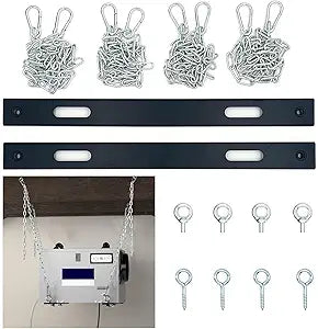 AlorAir Dehumidifier Hanging Kit for Crawl Space and Basement Dehumidifiers, Easy Way to Raise and Lower Dehumidifier, Helps Reduce Noise and Vibration of the Unit, Black