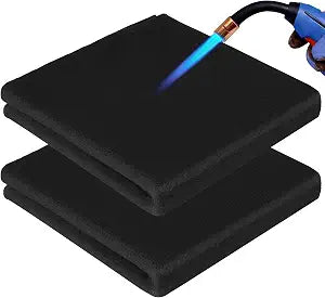 Carbon Felt Wick 2 Pack 14'' x 14'', 1/5"(5mm) Welding Blanket Fireproof