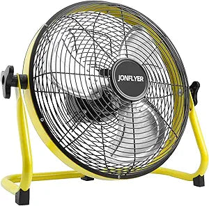 12 Inch Portable Battery Operated Floor Fan, Rechargeable High-Velocity Cordless Fan with 12 Speed 360┬░ Adjustable Tilt Quiet for Camping, Outdoor, Gazebo, Greenhouse, Gym, Garage