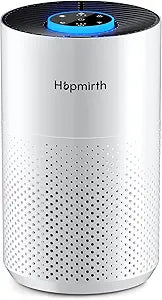Upgraded Air Purifiers for Bedroom & Home with H14 True HEPA Filter, Covers Up to 1280ft┬▓, 360┬░ Air Intake, Quiet Pet Air Purifier, Fragrance & Timer,Removes Smoke, Pet Dander & Pollen,White