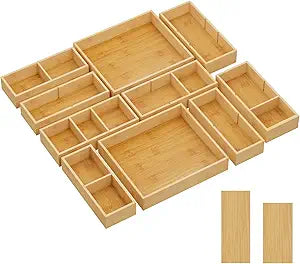Lifewit Drawer Organizers 10 Pack(22 Grid) with 12 Inserts