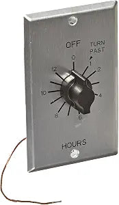 NSI TORK C412H Spring-Wound in-Wall Twist Timer, 12-Hour, Metal Plate
