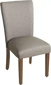 HomePop Parsons Classic Upholstered Accent Dining Chair, Single Pack, Grey