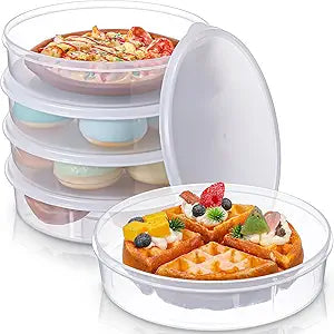Colingmill 5 Pcs Plastic Deli Food Storage Containers with Lids Airtight, 8. 5 x 2. 2 Inches Reusable Leakproof Clear Food Cupcakes Storage, Freezer/dishwasher/, BPA-free, Secure & Easy Transport