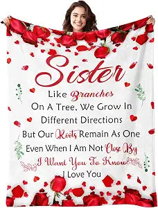 Sister Birthday Gifts - Sisters Gift from Sisters Brother - Birthday Gift for Sister's - Best Sister's Ever Present for Women - Christmas Valentines Day for Sister - Blanket 60"x80"