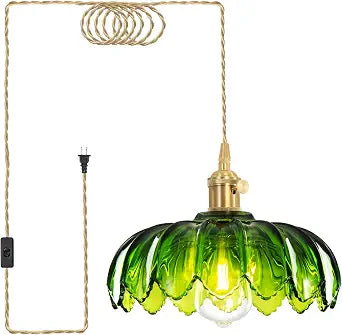 Plug in Pendant Light, Hanging Lights with Plug in Cord