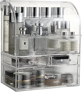 MOOCHI Professional Large Cosmetic Makeup Organizer Bathroom Storage Display Case with Drawers