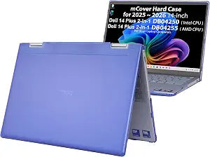 mCover Case ONLY Compatible for 2025-2026 14" Dell 14 Plus 2-in-1 DB04250 / DB04255 Windows Laptop PC (NOT Fitting Any Other Dell Models)- Blue