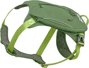 Kurgo Cascade Harness, Hiking Backpack for Dogs, Pet Harness with Backpack for Camping with a Dog (Green, Large)