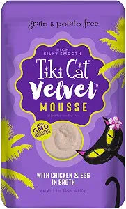 Tiki Cat Velvet Mousse Pouch Chicken with Egg 2.8oz