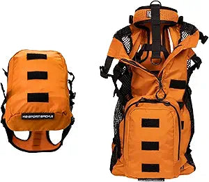 K9 Sport Sack Walk-On - X-Small, Sunset Orange - Ideal for Dogs with 9-12 Back Length - Lightweight, Packable, Backpack-Style Carrier - Includes Compatible Harness & Storage Bag