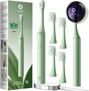 Oday Sonic Electric Toothbrush for Adults with Wall Mounted UV Cleaner
