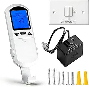 Gas Fireplace Remote Control Kit,Thermostat, On/Off Remote Control, Countdown Timer,LCD Screen,for Millivolt Valve System, Replace for skytech 1420-A,1420TH-A,1001-A,1001TH-A, Acumen RCK,and More