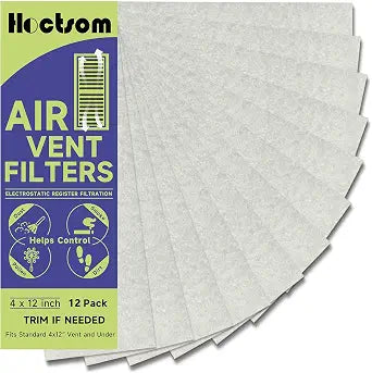 Air Vent Filter for Home Floor 4"x12" Heater Pre-Filter Sheet Register