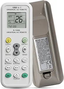 Universal Air Conditioner Remote Control, Universal AC Remote K-1028E Compatible with 1000+ Brands for Midea Mitsubishi LG Gree Fujitsu Toshiba Daikin Hitachi Samsung Haier Sharp Sanyo