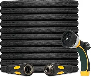 TheFitLife Garden Hose 50 ft - Heavy Duty 50ft Non-Expandable Outdoor Water Hose, Kink Free, Lightweight, Flexible Yet Durable, Ideal for Most Homes, Yards, 1/2 id x 50 feet