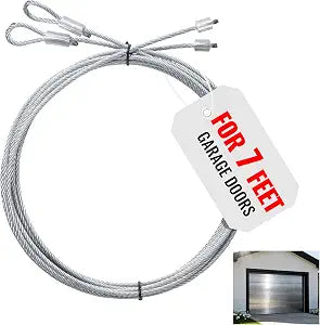 2PCS Garage Door Cables for 7 ft Door 8.5 Ft Heavy Duty Wire Replacement for Torsion Spring Systems, Rust Resistant Garage Door Repair Kit