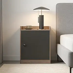 Modern Wooden Nightstand, Durable, Elegant Design for Small Spaces, Wooden Night Stand Measuring Measuring 11.81" 15.74" 20.86", for Bedroom, Rural