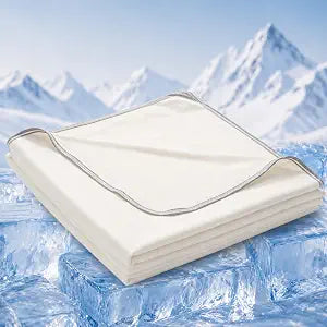 King Size Cooling Blanket for Hot Sleepers - Lightweight Breathable Cool Cold Blanket - Keep Cool for Night Sweats, Soft Thin Ice Blankets for Bed Couch Sofa, (White, 90"x108")
