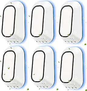 6Pack Negative Ion Air Purifier Plug in,Ionic Air Ionizer for Home Bedroom Office,Mini Air Purifier for Pets Smoke Dust,Ultra Quiet <20dB Low Energy 2W, Small Mini Air Freshener