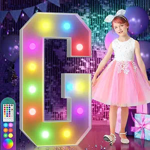 Imprsv Colorful Marquee Letters 4 Feet Tall, Large Light up Letters G