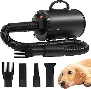 2800w 75m/s Pet Dryer Stepless Adjustable Speed Temperature Dogs Grooming Blow Dryer with Heater for Pets Hair Dryer