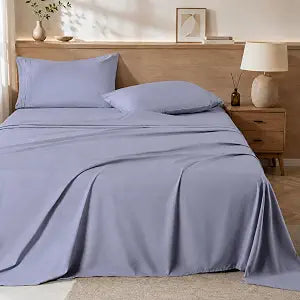 ROSE&RISY Sweet Lavender Twin Sheet Set, Pre-Washed Cotton-Like Microfiber, 3 Pcs Soft Breathable Sheet Set,Fade Resistant, Includes 1 Fitted Sheet, 1 Flat Sheet, 1 Pillowcase (Sweet Lavender, Twin)