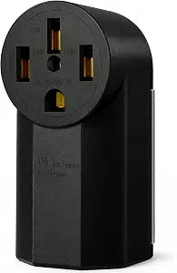 AIDA 50 Amp 125/250 Volt 14-50R 3-Pole, 4-Wire Grounding Surface Mount Power Dryer Receptacle Outlet, Back Wire, AL/CU, UL Listed, 030726