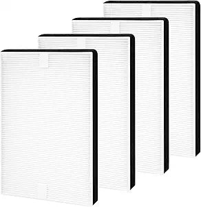 F2 True HEPA Filter Replacement, Compatible with 3M Filtrete Room Air Purifier Models FAP-C02WA-G2, FAP-C03BA-G2, FAP-T03BA-G2, FAP-SCO2N, Compare to #FAPF-F2-O, 4Pack