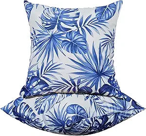 Outdoor Throw Pillows - Decorative Pillows with Insert Included Set of 2 Outdoor Pillows for Patio Furniture 18x18 Inch