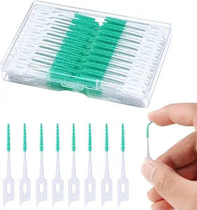 220 PCS Dental Floss Picks, Soft Toothpicks Brush for Teeth, Green