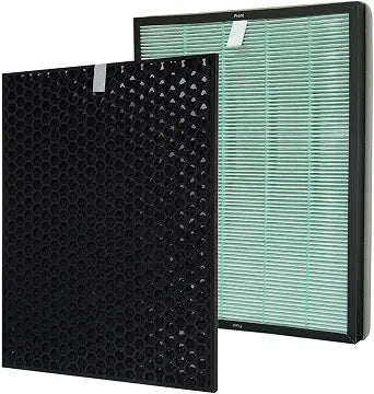 PUREBURG Replacement Filter Set Compatible with RabbitAir BioGS 2.0 Ultra Quiet Model SPA-550A & SPA-625A Air Purifiers,H13 True HEPA + Activated Carbon Filter Air Clean Odor