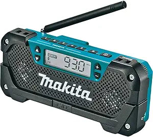 Makita RM02 12V max CXT Lithium-Ion Cordless Compact Job Site Radio, Tool Only