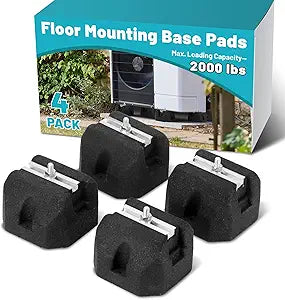 Floor Mounting Base Pad, Rubber Mini Split Pad, 4 Pack Heavy Duty Anti Vibration Rubber Pad, Support up to 2000 lbs, Fit for Mini Split Air Conditioner, Air Compressor, Condenser, Generator