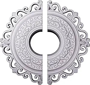 Ekena Millwork CM22OR2 22"OD x 6 1/4"ID x 1 3/4"P Orrington Ceiling Medallion, Fits Canopies up to 6-1/4", 2 Piece