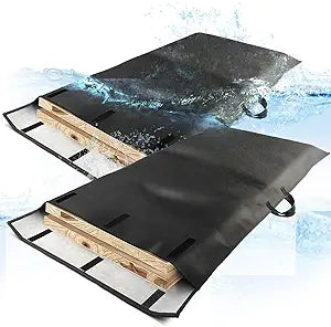Table Leaf Storage Bag Padded 2 Pack, Waterproof Heavy Duty Dining Table Leaf Bag with Adjustable Closure, 51x 28in Extra Thick Flannel Backing Table Leaf Cover, Fit 48x24in Leaves, Black