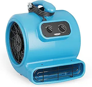 ALORAIR 1/3 HP 2000 CFM Air Mover Blower Fan for Industrial, Floor Fan Dryer, Carpet Dryer - Timer, Stackable, 3 Speeds, 5 Adjustable Angles Ideal for Water Damage Restoration and Plumbing - GE2000T