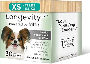 Yummy Combs Longevity15 C15:0 Fatty Acid Health Supplement for Dogs Healthy Pet Supplies for Extra Small Dogs, 1 Pack