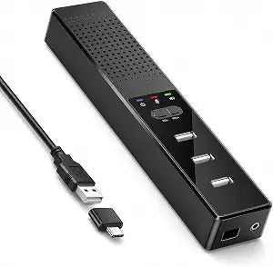 3 in 1 USB Computer Speaker with Microphone, PC Laptop Desktop Conference Speaker with Mic for Smart Home Office and Online Study360 Degree Enhanced (8)