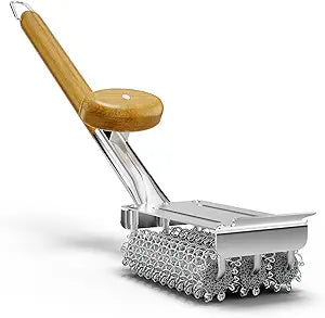 HOUSE AGAIN Grill Brush and Scraper Bristle Free with Dual Grip, 304 Stainless Steel Food-Grade Brush Head, Outdoor Grill Cleaning Brush Safe BBQ Grill Accessories Cleaner for Porcelain/Weber/Charcoal