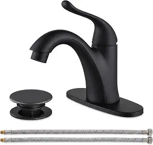 Black Bathroom Faucet, Single Hole Bathroom Sink Faucet