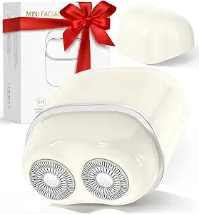 Facial Hair Removal for Women Face: Painless Face Shaver with 2 Dual Blades - Rechargeable Portable Hair Remover Device for Peach Fuzz Upper Lip Chin - Ideal for Travel/Makeup Prep