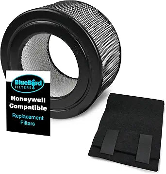 Replacement HEPA Filter & Carbon Pre Filter Kit For Honeywell 10500 (EV-10) 17000 17000-S 17005 OEM Part Number 20500 (1 HEPA + 1 Carbon Pre-Filter)