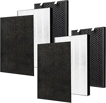 2 Sets Air220 Air320 Replacement Filter Compatible with Bissell air220(2609A) air320(2768A) air320 Max(2847A) Air Purifier - 3 in 1 Pleated + Pre-Filters & Activated Carbon - Part NO.2677 2678 2804
