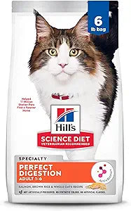 Hill's Science Diet Adult 1-6 Perfect Digestion Dry Cat Food, Salmon, Brown Rice & Whole Oats, 6 lb. Bag