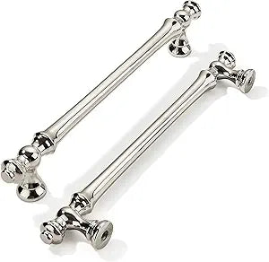 khtumeware 10 Pack 6-1/4 Inch(160mm) Polished Nickel Cabinet Pulls Drawer Pulls Kitchen Cabinet Hardware Zinc Pulls for Dresser Drawers.